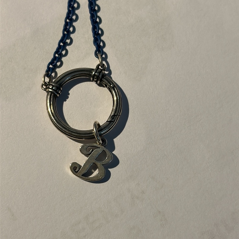 James Avery Enamel Blue Beaded Charm Holder Necklace - Picture 3 of 3